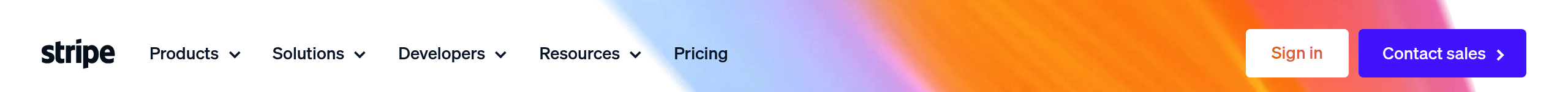 Stripe – Hero screenshot Hero – Stripe website breakdown